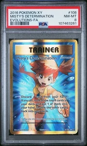 2016 Pokemon Xy Evolutions Misty's Determination #108 Evolutions-Fa PSA 8 - Picture 1 of 2