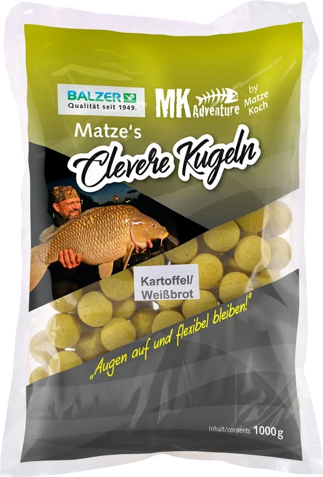 Balzer MK Boilies Matze´s Clevere Kugel 16/20mm Mix 6 Sorten 1kg Proteinreich - Bild 1 von 1