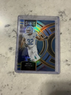 2023 Panini Select Premier Level Brian Branch #135 Light Blue Prizm /99 (RC) - Image 1 of 2