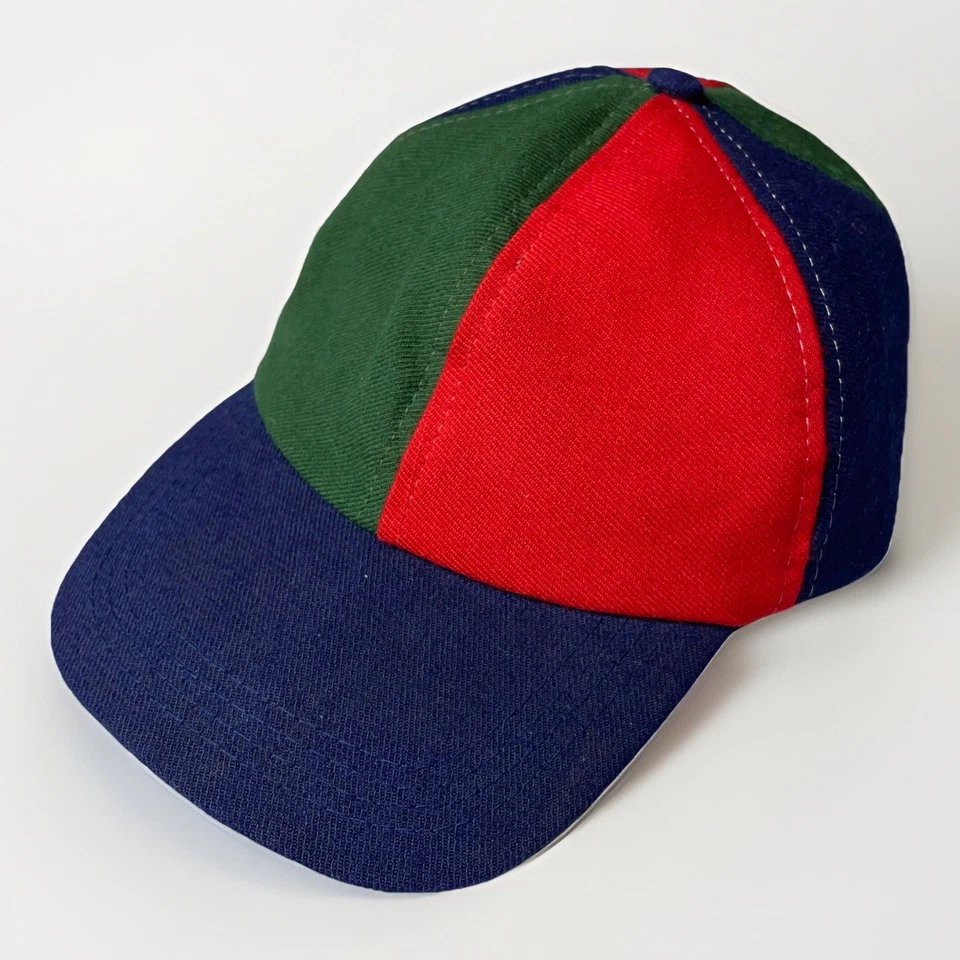 Boné vintage GAP infantil M/L anos 90 color block vermelho verde azul preppy retrô Y2K - Imagem 1 de 4