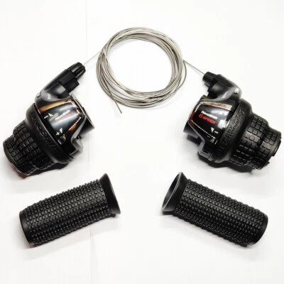 Palanca de cambios Shimano RevoShift SL-RS35 Twist Grip -3/6/18 velocidades negra nueva Foto 1 de 4