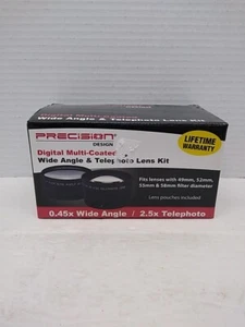 Precision Design Digital Multi-Coat 2.5X Telephoto .45x Wide-Angle Lens Kit Used - Picture 1 of 4