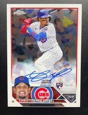 2023 Topps Chrome Rookie Autographs #RACMO Christopher Morel CUBS RC AUTO