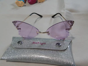 "BARI LYNN" Kids' Girls' Clear Pink Crystal Eyeglasses Frames & Glitter Case - Picture 1 of 6