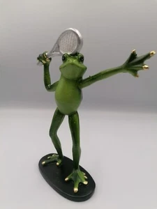 Frosch Figur Tennis Tennisspieler Sport Freizeit Deko Geschenk - Bild 1 von 5