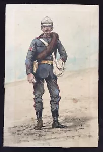 Marius Roy Original Drawing of a French Colonial Army Medic - Red Cross Armband - Picture 1 of 4