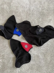 3 Motorbike Soft Facemask Black Fleece/Neoprene Vented Great Condition 2 Unused - Picture 1 of 4