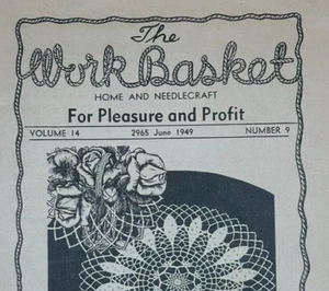 VTG 1949 The Workbasket Magazine June #9 Vol 14 Home Needle Crafts Patterns Ads - Picture 1 of 2