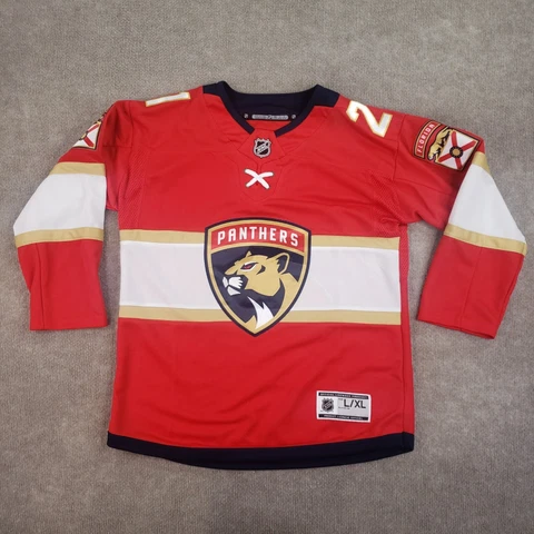Florida Panthers Hockey Jersey Youth Large Red White Vincent Trocheck NHL #21 Cover