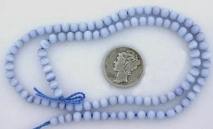 TWO Strand 4mm Round Baby Blue Round Fiber Optic Bead CLOSEOUT CLEARANCE fobsc15 - Picture 1 of 1