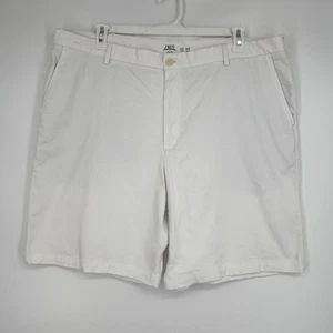 Pantalones Cortos Chinos Izod Agua Salada Para Hombres Talla 42 Blanco Elástico Algodón 9.5" Bolsillos entrepierna - Imagen 1 de 7