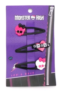 MONSTER HIGH 3 PACK SKULL GHOUL HAIR CLIPS BRAND NEW - Picture 1 of 2