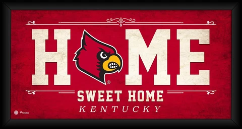 Louisville Cardinals Framed 10" x 20" Home Sweet Home Collage Cover