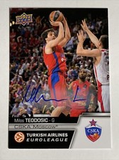 2015-16 Upper Deck Euroleague AUTO Autograph #E8 Milos Teodosic CSKA Moscow Card