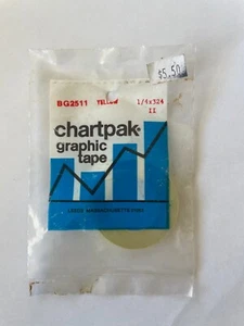 Vintage Chartpak Gloss Graphic Tape 1/4 inch, Sealed, Green, Red, Yellow, Blue - Picture 1 of 9