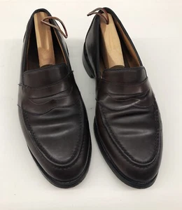 Scarpe mocassini Allen Edmonds Randolph Brown Shell Cordovan da uomo taglia 8,5 larghe E - Foto 1 di 10