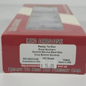 Red Caboose HO RR-35010-22 Gen Service Steel Side Drop Bottom Gondola #75805 - Picture 1 of 6
