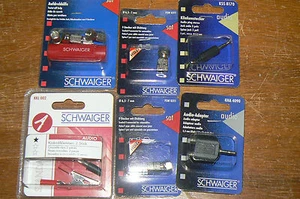 SCHWAIGER lot de prises connecteurs Jack , fiche F pinces crocodiles NEUF - Imagen 1 de 1