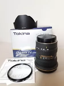 Tokina 12-24 mm f4 Aspherical AT-X124 Pro DX Lens for Canon EOS. New in Box + UV - Picture 1 of 15