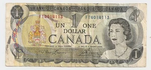 Bank of Canada ~ One Dollar Bank Note ~ FT4014113 - Picture 1 of 2