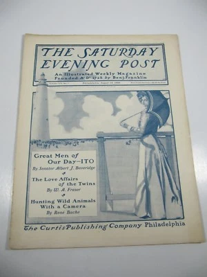 The Saturday Evening Post Magazine- August 18, 1900- Mills Thompson Illustrated - Image 1 of 4