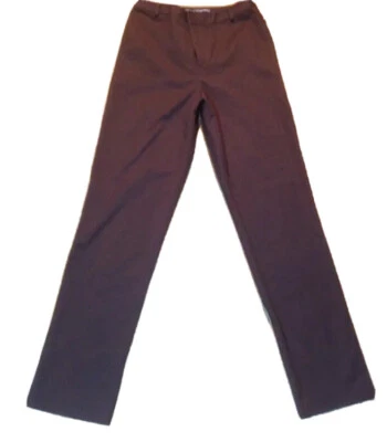 LINDA ALLARD SZ 2 Brown Cotton Straight Leg Flat Front Classic Pants - Image 1 of 4