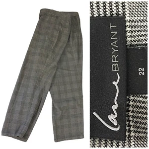 Pantalones Lane Bryant para mujer talla 22 pantalones a cuadros gris trabajo oficina carrera corpcore - Imagen 1 de 13