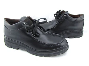 $255 BRIAN CRESS DI CAMPANILE Cuero Negro Mocasín Mocasín Mocasín Zapatos 11 - Imagen 1 de 8