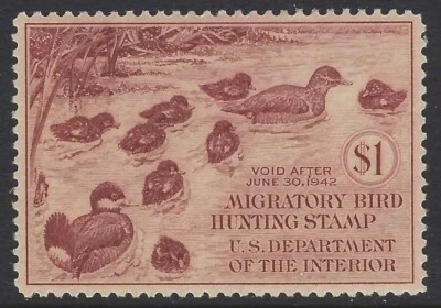 US Scott # RW8 - Mint LH - PSE Graded XF / Superb 95                      (P-16) - Image 1 of 3