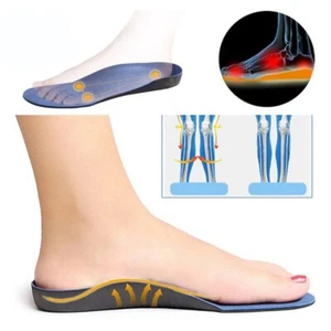 Orthopedic Insole For Flat Foot Sole Pad Shoes Semi-Rigid Arch Support Cushion - Picture 1 of 14