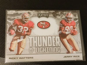 ๐ฅ๐ฅ 2020 Playoff Thunder & Lightning Ricky Watters/Jerry Rice - Picture 1 of 2