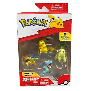 Pokemon Battle Figure Multi-Pack 2-inch (Pikachu, Chikorita, Totodile, Cyndaqui) - Picture 1 of 1
