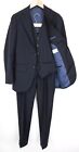 Suitsupply La Spalla Men Suit Uk30r Single-Breasted Formal Blue Wool 3 Piece