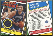 2005-06 Bazooka Power! Relics - #BP-CB Carlos Boozer - Utah Jazz JERSEY