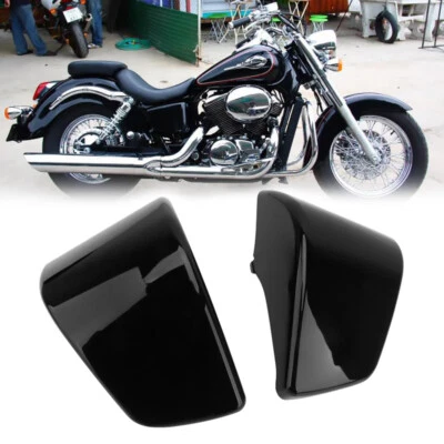 Battery Side Fairing Covers For Honda Shadow ACE 750 VT750CD Deluxe 97-03 Black - Image 1 of 4