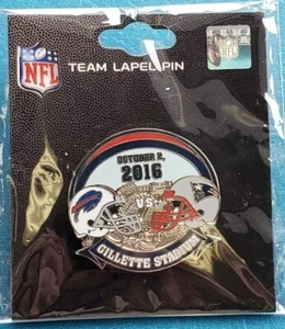 2016 Buffalo Bills New England Patriots GAME DAY PIN 10/2/16 Stadium Exclusive - Picture 1 of 3