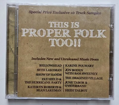 Various - This Is Proper Folk Too!! CD 2012 NEW & SEALED  - Image 1 of 2