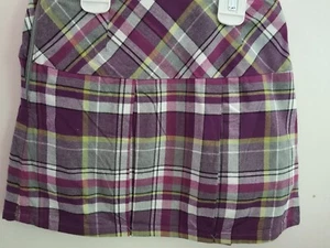 Janie and Jack City Museum 6 Purple Plaid Pleated Skirt fully lined fall - Picture 1 of 4