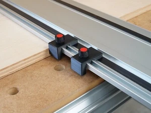 Milwaukee Guide Rail Drop Stops - Pair of 2 for Milwaukee Track Saw Guide Rails - Picture 1 of 3
