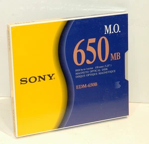 SEALED NEW Sony EDM-650B 5.25" 650MB Magneto Optical MO Disk Cartridge - Afbeelding 1 van 2