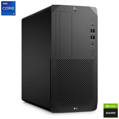 HP Z2 Tower G5 CAD PC: Core i9-10900 32GB RAM 512GB SSD NVIDIA P620 Warranty VAT - Image 1 of 4
