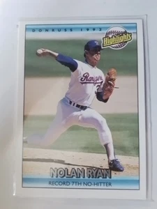 Nolan Ryan Pitches Record 7th N  Bassebal lCard   Nuber #154                 #17 - Bild 1 von 3