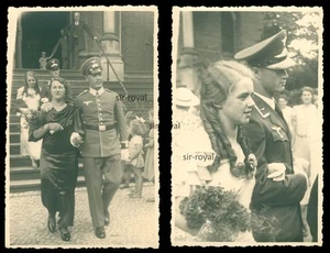2x Dresde - Wehrmacht Luftwaffe boda - WK2 foto postal 9x14 cm - Imagen 1 de 2