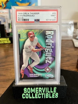 1998 Circa Thunder Rave /150 Ivan Rodriguez Pudge PSA 9 Pop 2 None Higher - Image 1 of 2
