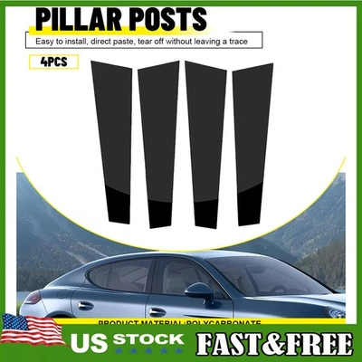 Glossy Black Pillar Posts Fit for Porsche Panamera 2009-2016 4pcs Set Door Trim - Image 1 of 4