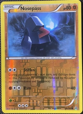 Nosepass 78/160 XY-Primal Clash Reverse Holo - Pokémon Card - Image 1 of 2