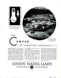 1931 Anzeige Edison Mazda Sonnenlicht Lampe Nela Park University of Light Cleveland OH - Bild 1 von 1