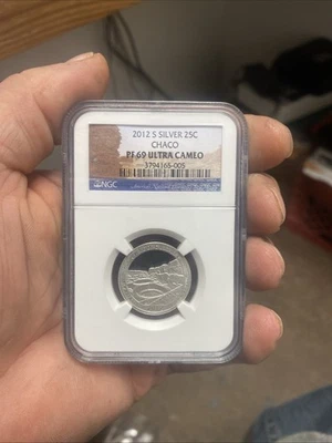 2012 S SILVER QUARTER 25C CHACO NGC PF 69 ULTRA CAMEO - Image 1 of 4