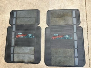 VINTAGE Chevy Heartbeat of America Floor Mats GM Chevrolet Truck RARE - Picture 1 of 6