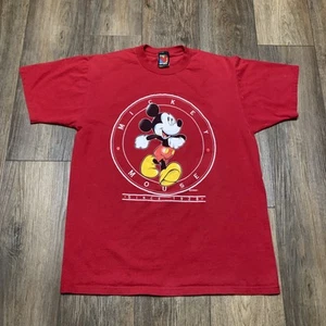 VTG Mickey Mouse Unlimited "Since 1928" T Shirt Adult L Red Made in USA - Picture 1 of 11